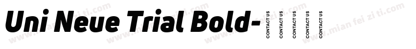 Uni Neue Trial Bold字体转换